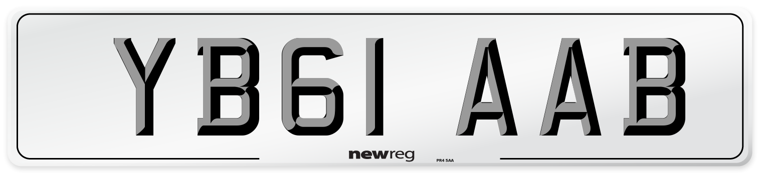 YB61 AAB Number Plate from New Reg